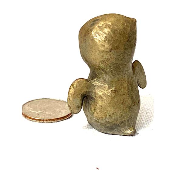 Vintage Hudson Pewter Miniature Owl with Open Wings Figurine. Very cute. - Picture 4 of 10